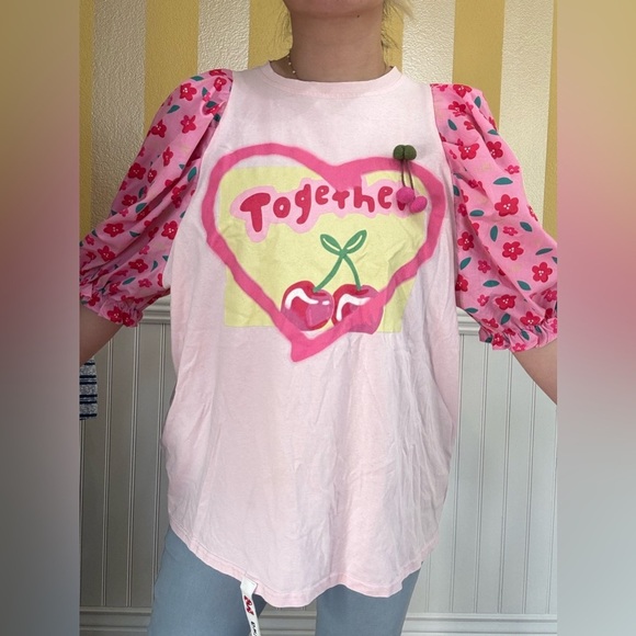 Pink Shirt with Cherry Design - Picture 6 of 7